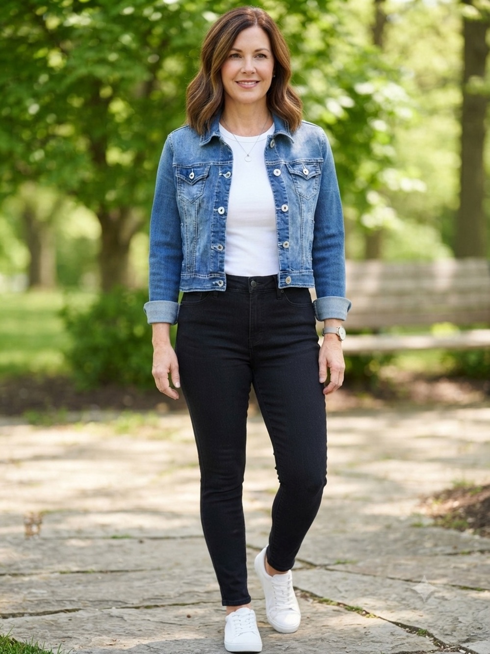 Maurices Medium Blue Denim Jean Jacket - Women's Button-Front